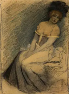 Dans l'attente, 1896. Creator: Rassenfosse, Armand (1862-1934)
