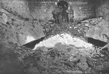 Dans le fort de Douaumont, casemate eventree par un de nos obus de 400 1916. Creator: Unknown