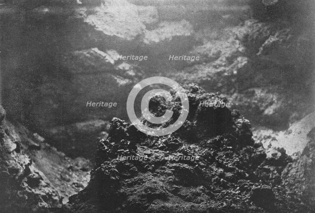 'Dans le fort de Douaumont, repris le 24 octobre; emplacement de l'entrée du coffre Nord..., 1916. Creator: Unknown.