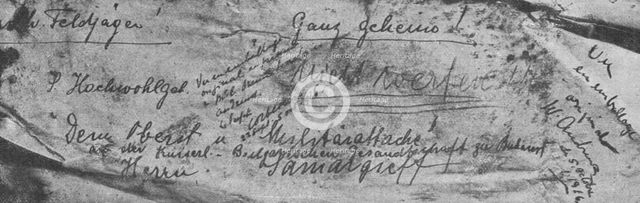 'Dans le jardin d'une legation allemande. Explosifs et cultures de microbes; Deuxieme..., 1916. Creator: Unknown.