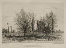 Dans les Champs de Cénon, 1876. Creator: Maxime Lalanne (French, 1827-1886)