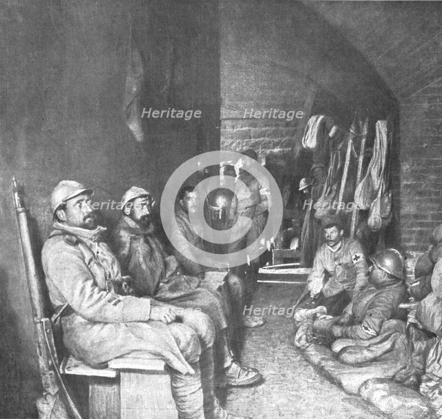 'Dans les forts reconquis de Douaumont et de Vaux; couloir de l'infirmerie dans le fort de..., 1916. Creator: Unknown.