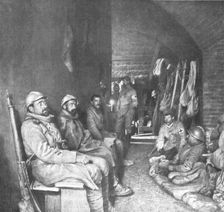 Dans les forts reconquis de Douaumont et de Vaux; couloir de l'infirmerie dans le fort de..., 1916. Creator: Unknown