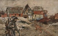 Dans les ruines d'Ablain-Saint-Nazaire 1915 (1924). Creator: Francois Flameng