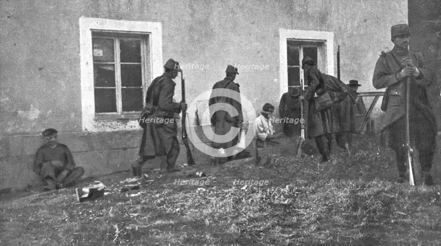 'Dans les Vosges; Sous les dehors plus innocent, les espions pullulent devant nos troupes.', 1914. Creator: Unknown.