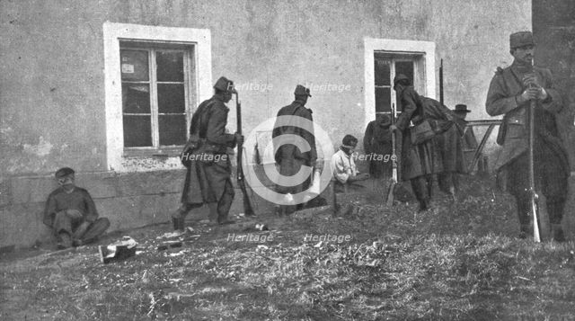 'Dans les Vosges; Sous les dehors plus innocent, les espions pullulent devant nos troupes.', 1914. Creator: Unknown.