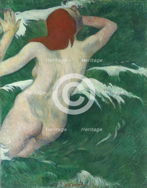 Dans les vagues, ou Ondine (In the Waves or Undine), 1889. Creator: Gauguin, Paul Eugéne Henri (1848-1903).