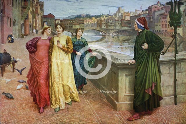 'Dante and Beatrice', 1883, (1912).Artist: Henry Holiday