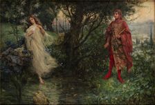 Dante and Beatrice. Creator: Postiglione, Salvatore (1861-1906)