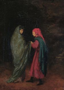 Dante and Virgil at the entrance to Hell, 1857-1858. Creator: Degas, Edgar (1834-1917)