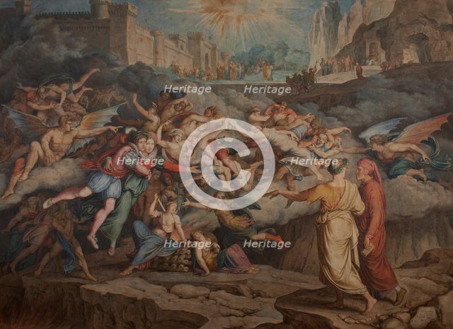 Dante and Virgil in the Second Circle of Hell, 1823. Creator: Koch, Joseph Anton (1768-1839).