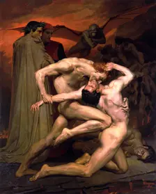 Dante and Virgil in Hell 1850. Creator: William-Adolphe Bouguereau