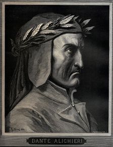 Dante Alighieri (1265-1321), 1860. Creator: Doré, Gustave (1832-1883)