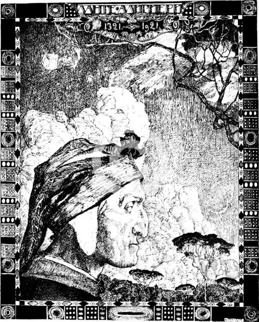 Dante Alighieri, medieval Italian poet, 1921.  Artist: Aleksandr Golovin