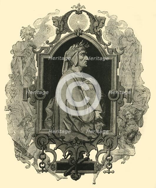 'Dante Alighieri', ( c1265 -1321), 1890.   Creator: Unknown.