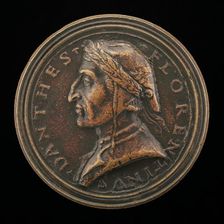 Dante Alighieri, Florentine Poet, 1265-1321 [obverse], late 15th century. Creator: Unknown