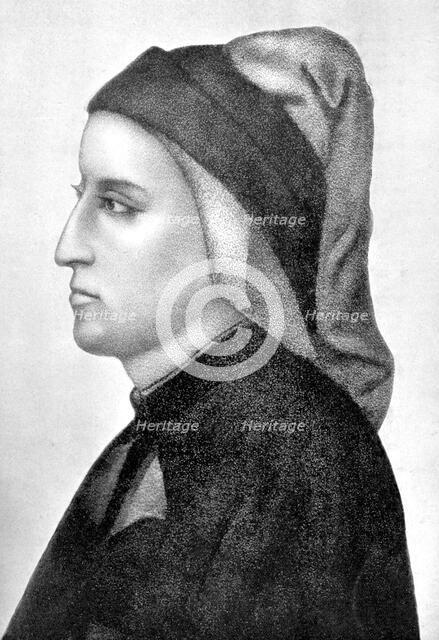 Dante Alighieri, Italian Florentine poet, (1903). Artist: Unknown