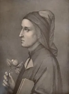 Dante Alighieri, Italian poet, 19th century (1894). Artist: Eduardo Chiossone