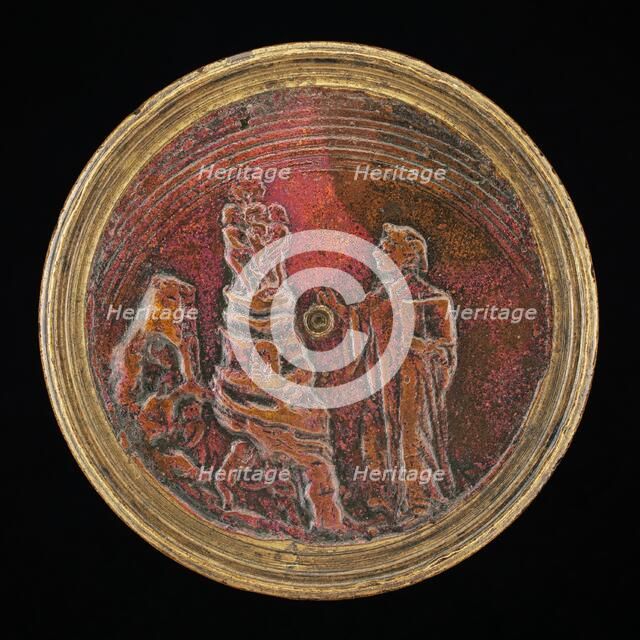 Dante before the Mountain of Purgatory [reverse], late 15th century. Creator: Unknown.