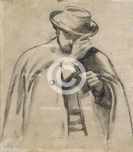 Dante Gabriel Rossetti, c1860s. Artist: Charles Samuel Keene.
