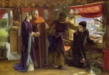 Dante drawing an Angel on the Anniversary of Beatrice's Death, 1853. Artist: Dante Gabriel Rossetti