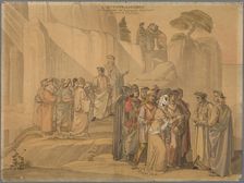 Dante encounters a group of souls singing the Miserere, who, upon a violent death, repented..., 1831 Creator: Johann Anton Ramboux