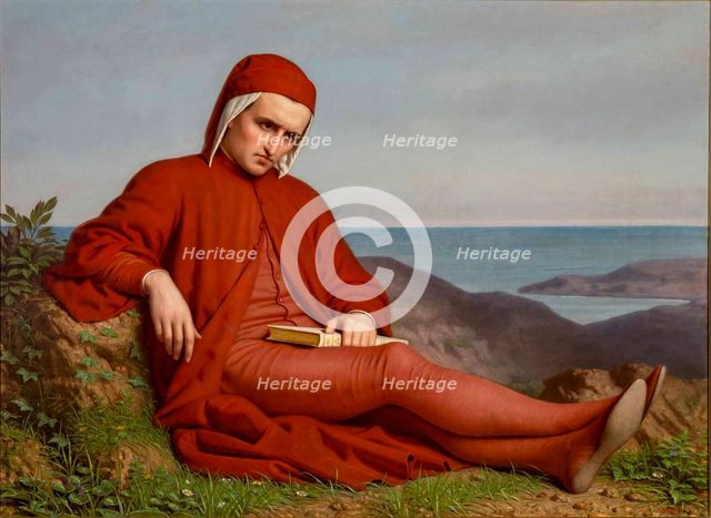 Dante in exile, c. 1861. Creator: Petarlini (Peterlin), Domenico (1822-1897/98).