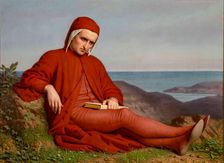 Dante in exile, c. 1861. Creator: Petarlini (Peterlin), Domenico (1822-1897/98)
