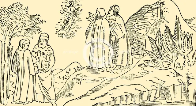 'Dante in Purgatory Sees The Vision of Beatrice', c1930. Creator: Unknown.