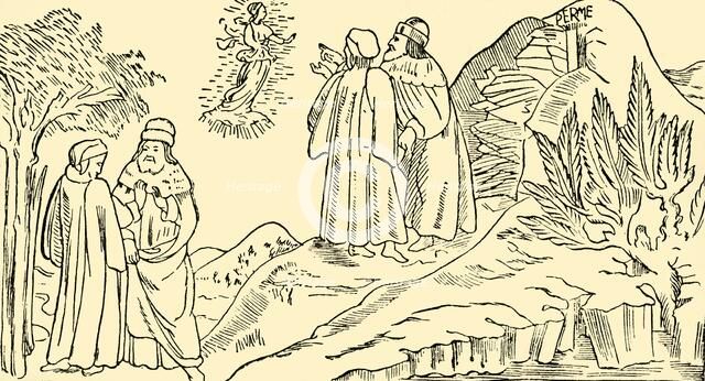 'Dante in Purgatory Sees The Vision of Beatrice', c1930. Creator: Unknown.