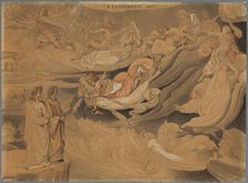 Dante in the second circle of Hell, or the restless abode of those unchaste in love, speaks..., 1831 Creator: Johann Anton Ramboux
