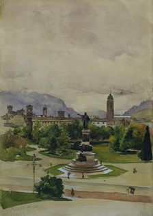 Dante Square in Trento, 1903. Creator: Karl Friedrich Gsur