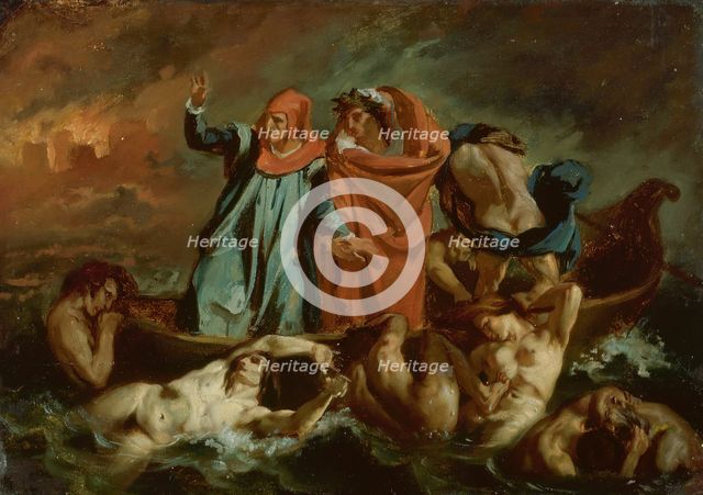 Dante's Bark, 1840/60. Creator: After Eugène Delacroix.