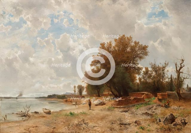Danube bank in the Prater, 1873. Creator: Eduard Peithner von Lichtenfels.