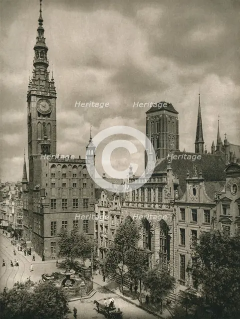 'Danzig. Town Hall - Artushof - Towers of St. Mary', 1931. Artist: Kurt Hielscher.
