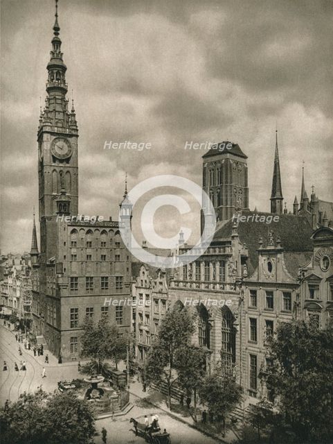 'Danzig. Town Hall - Artushof - Towers of St. Mary', 1931. Artist: Kurt Hielscher.