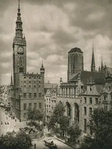 Danzig. Town Hall - Artushof - Towers of St. Mary 1931. Artist: Kurt Hielscher