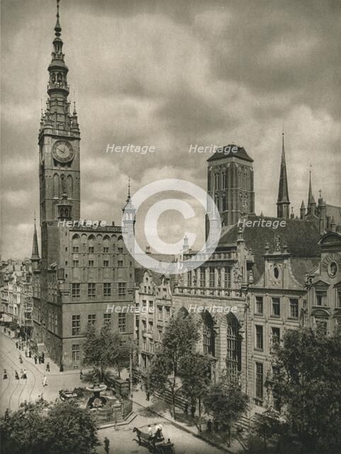 'Danzig. Town Hall - Artushof - Towers of St. Mary', 1931. Artist: Kurt Hielscher.