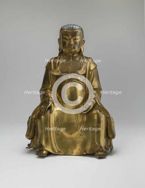 Daoist God Zhenwu (Perfected Warrior), Supreme Emperor of the Dark Heaven, Ming dynasty..., 1439. Creator: Chen Yanqing.