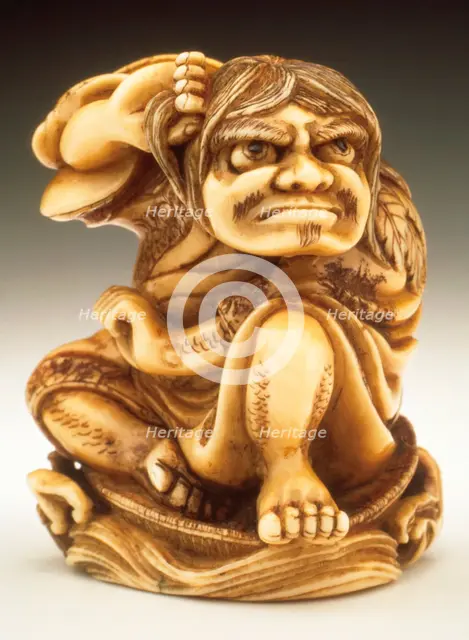 Daoist Immortal Riding Hat on Waves, Late 18th-early 19th century. Creator: Unknown.