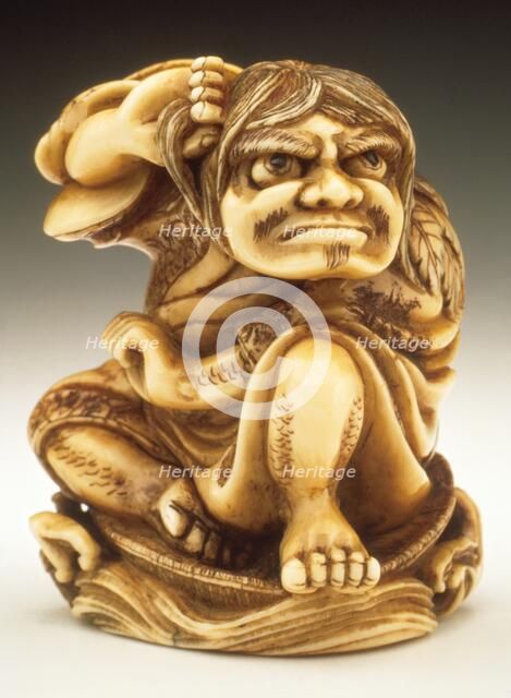 Daoist Immortal Riding Hat on Waves, Late 18th-early 19th century. Creator: Unknown.