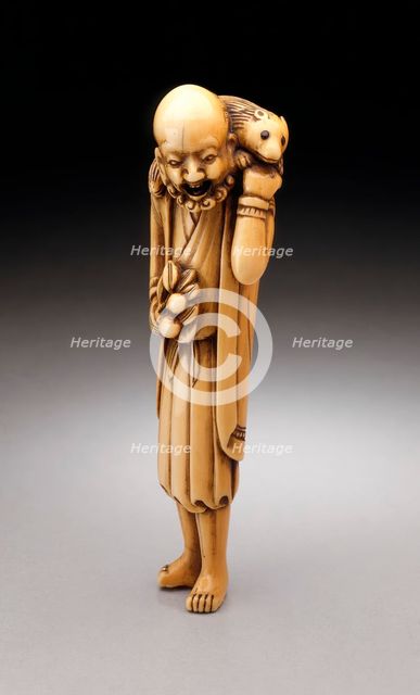 Daoist Immortal with Porcupine, 18th century. Creator: Unknown.