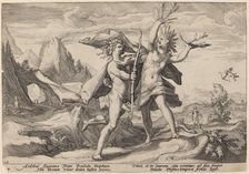 Daphne Changed into a Laurel Tree, 1589. Creator: Goltzius, Workshop of Hendrick, after Hendrick Gol