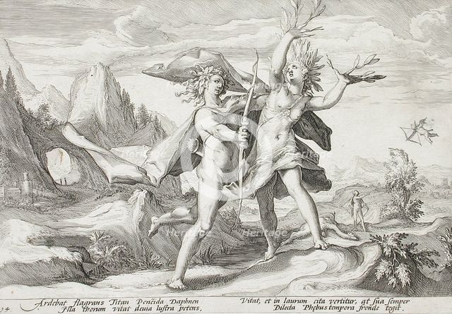 Daphne Changed into a Laurel Tree, published 1589. Creator: Hendrik Goltzius.
