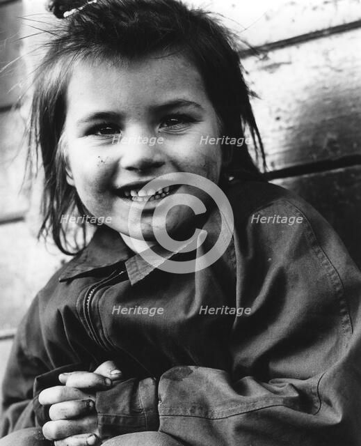 Daphne, gypsy girl, Newdigate, Surrey, 1960s. 