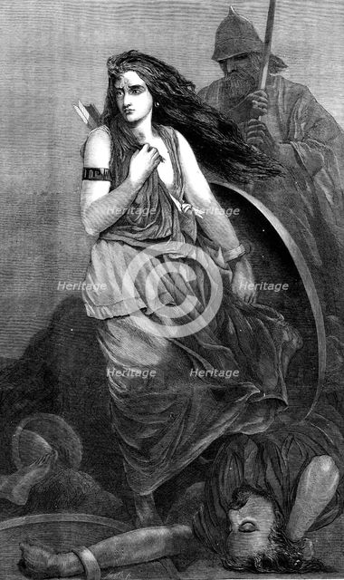 "Dar-Thula" by Henry Tidey, from the exhibition of the New Society of Painters in Water-Colours,1861 Creator: Smyth.