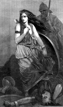 "Dar-Thula" by Henry Tidey, from the exhibition of the New Society of Painters in Water-Colours,1861 Creator: Smyth