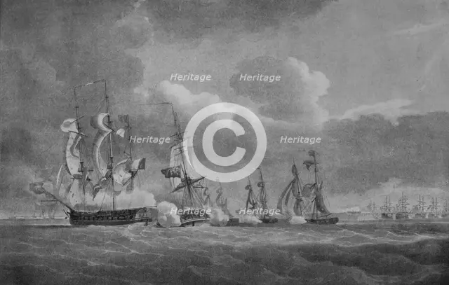 'Daring Action of Lord Cochrane', c1807. Artist: Nicholas Pocock.