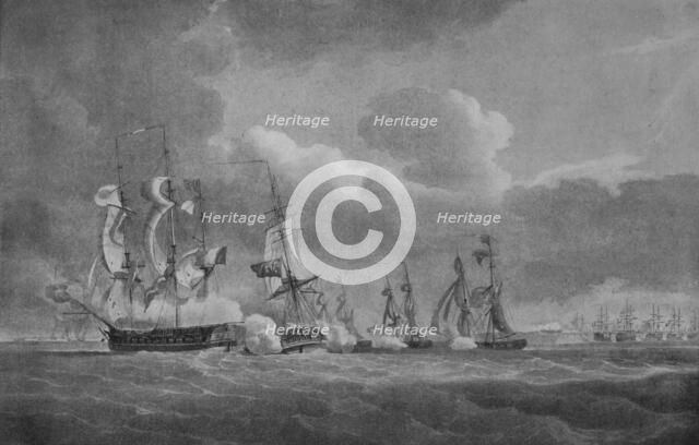 'Daring Action of Lord Cochrane', c1807. Artist: Nicholas Pocock.