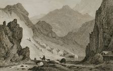 Darial Gorge, Ancient Armenia, 1838. Creator: Vanderburch